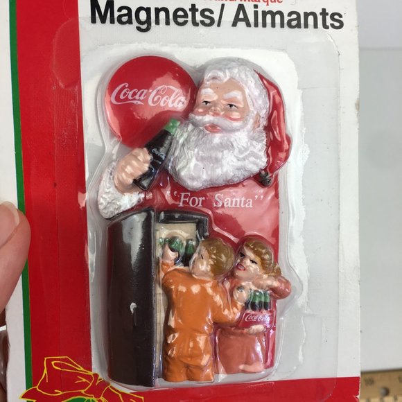 4 Vintage Coca Cola Fridge Magnet Santa 2 Designs Sealed Christmas Holiday READ - Picture 8 of 10